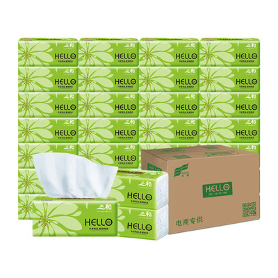 三和纸巾24包整箱批发 家庭装抽纸的实惠与品质之选